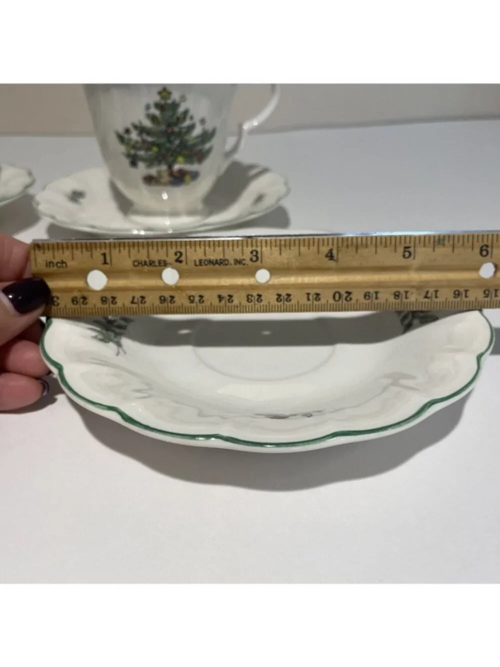 Vintage Nikko Happy Holidays Cup & Saucer Sets Christmas Tree Japan Lot of 3